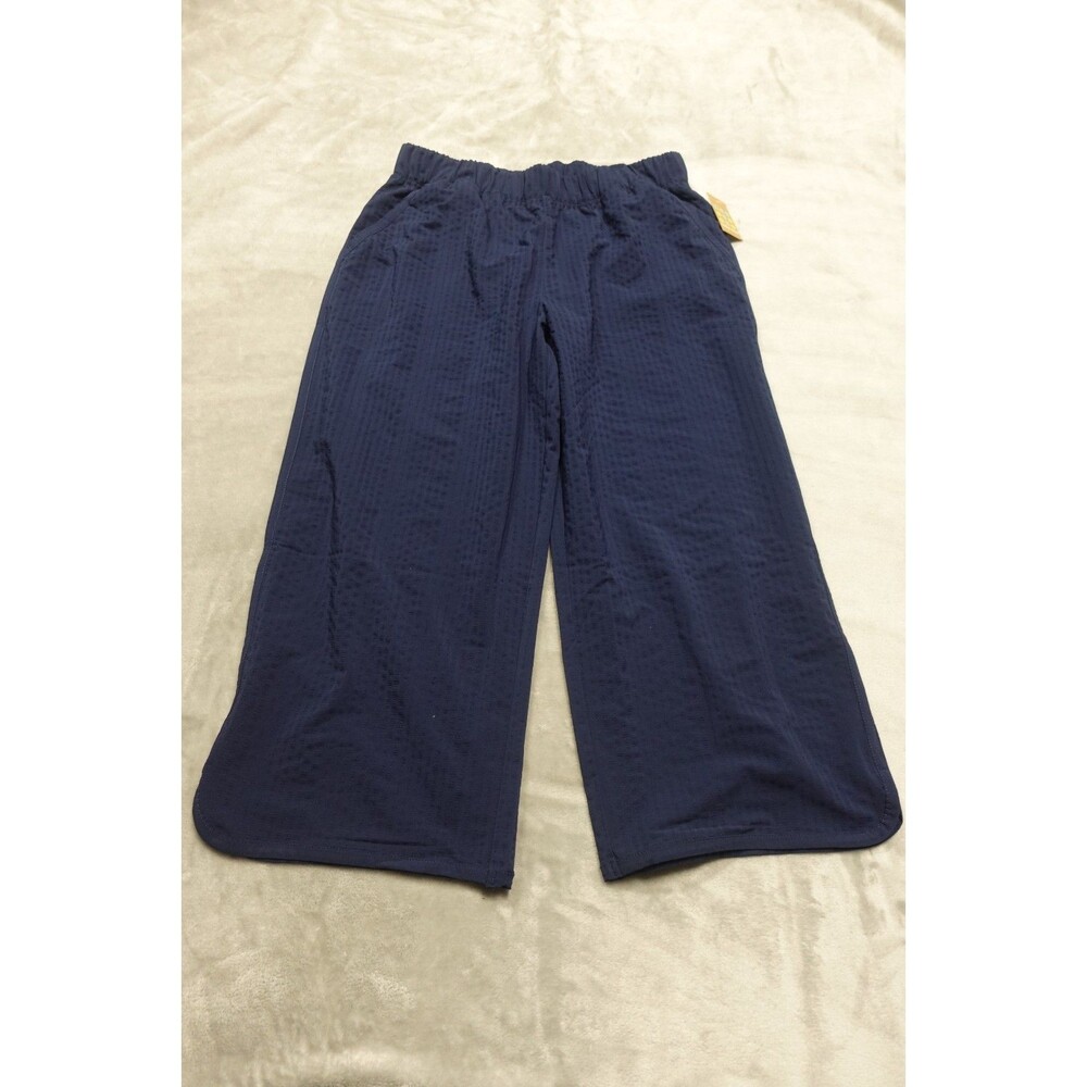 Title Nine Womens Medium Navy Blue Slaycation 2.0 Cropped Pants NWT